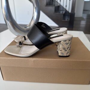 Sanctuary Boast Black and Cream Women's Sandals